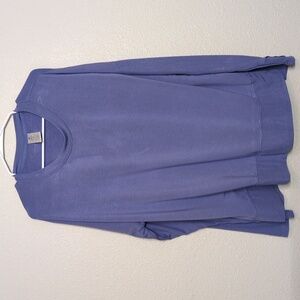 Member's Mark Long Sleeve Soft Rib Periwinkle Blue Top